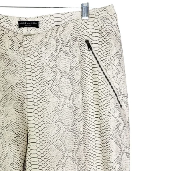 New Naked Wardrobe Snake V Waist Pant Faux Leather Size L - Picture 3 of 11